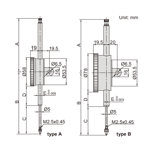 INSIZE Measuring Equipment Insize Metric Long Stroke Dial Indicator 100mm Range Series 2309-100D