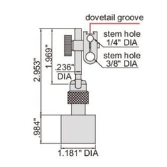 INSIZE Measuring Equipment Insize Mini Magnetic Stand 22LBF Range Series 6211-10E