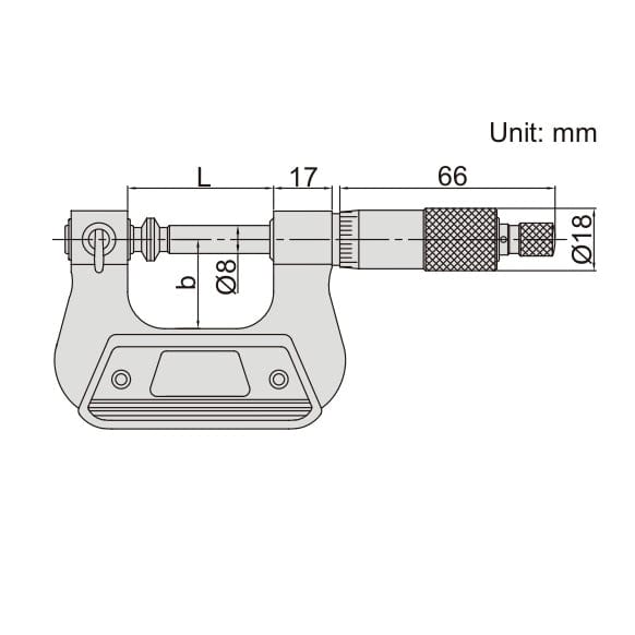 INSIZE Measuring Equipment Insize Non-Rotating Micrometer with Anvil/spindle tips 25-50mm Range Series 3280-50A