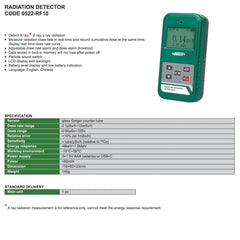 INSIZE MEASURING EQUIPMENT INSIZE Radiation Detector Series 0522-RF10