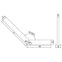 INSIZE Measuring Equipment Insize Range 135° Square 100 X 70 Series 4754-3100