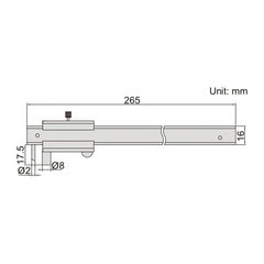 INSIZE MEASURING EQUIPMENT Insize Scribing Caliper 0-200mm/0-8" Range Series 7202-200A