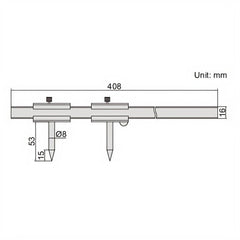 INSIZE Measuring Equipment Insize Scribing Caliper 51-300mm Range Series 7203-300A