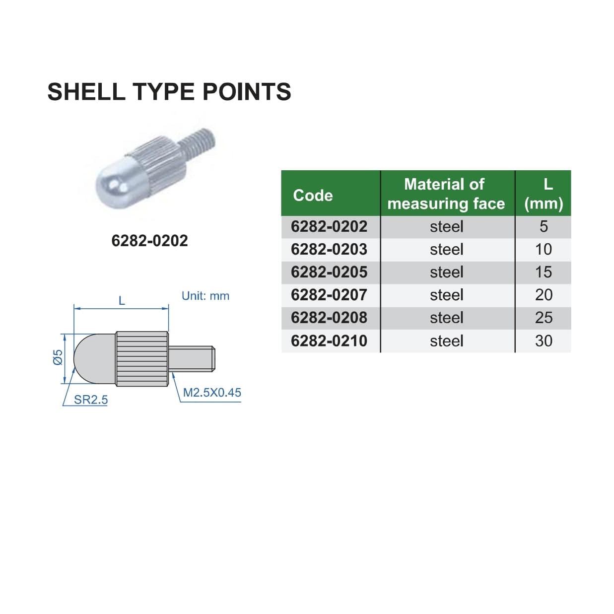 INSIZE Measuring Equipment Insize Shell Type Point 10mm Range Series 6282-0203
