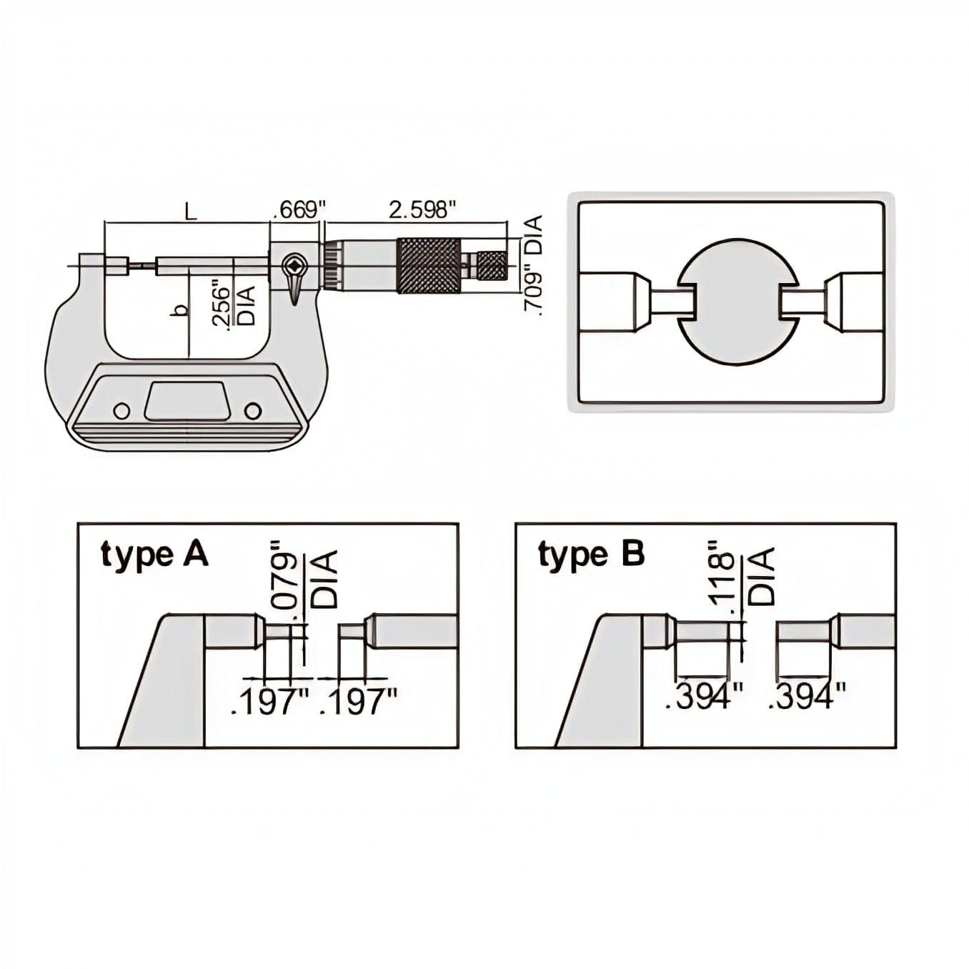 INSIZE Measuring Equipment Insize Spline Micrometer 0-1" Range Series 3233-1