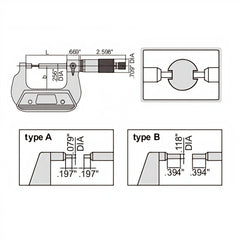 INSIZE Measuring Equipment Insize Spline Micrometer 0-1" Range Series 3233-1