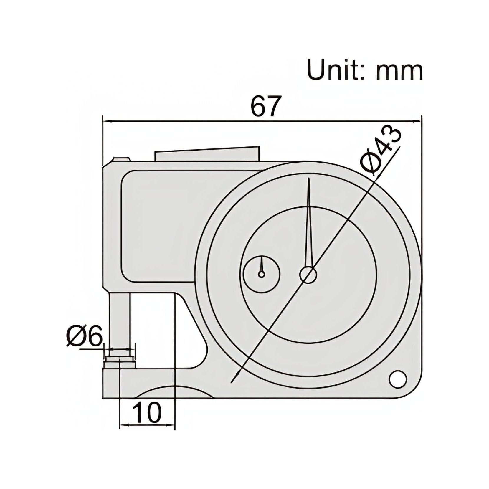 INSIZE Measuring Equipment Insize Thickness Gauge 0-10mm x 0.01mm Range Series 2363-10