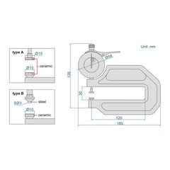 INSIZE Measuring Equipment Insize Thickness Gauge 0-20mm x 0.01mm Range Series 2365-20