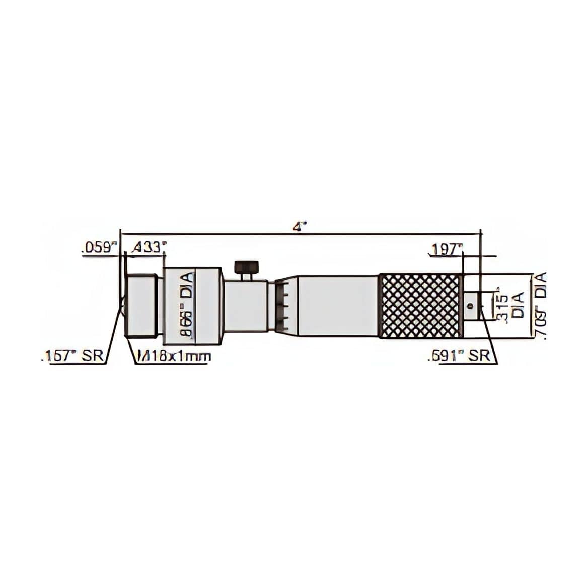 INSIZE Measuring Equipment Insize Tubular Inside Micrometer 4-36" Range Series 3225-36