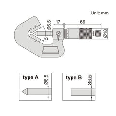 INSIZE Measuring Equipment Insize V Shape Anvil Micrometer 5-20mm Range Series 3290-203A