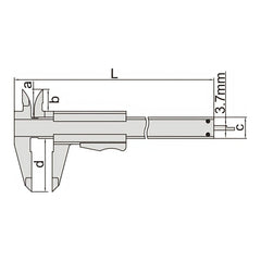 INSIZE Measuring Equipment Insize Vernier Caliper 0-150mm/0-6" Range Series 1223-150