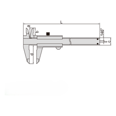 INSIZE Measuring Equipment Insize Vernier Caliper 0-200mm/0-8" Range Series 1205-2002S