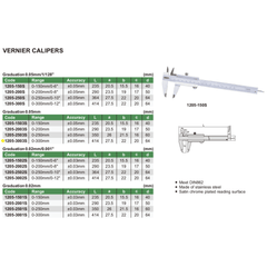 INSIZE Measuring Equipment Insize Vernier Caliper 0-300mm Range Series 1205-3003S