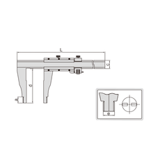 INSIZE MEASURING EQUIPMENT Insize Vernier Caliper 0–40" Range Series 1211-40