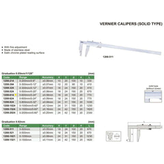 INSIZE Measuring Equipment Insize Vernier Caliper 0-600mm/0-24" Range Series 1208-614