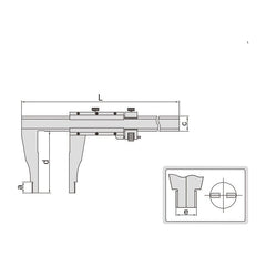 INSIZE Measuring Equipment Insize Vernier Caliper 0-600mm/0-24" Range Series 1211-24