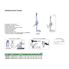 INSIZE Measuring Equipment Insize Vernier Height Gauge 0-300mm / 0-12" Range Series 1250-300