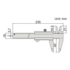 INSIZE Measuring Equipment Insize Vernier Left Hand Caliper 0-150mm/0-6" Range Series 1239-1503
