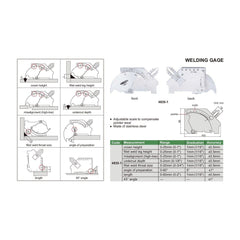 INSIZE Measuring Equipment Insize Welding Gauge 0-25mm/1" Range Series 4835-1