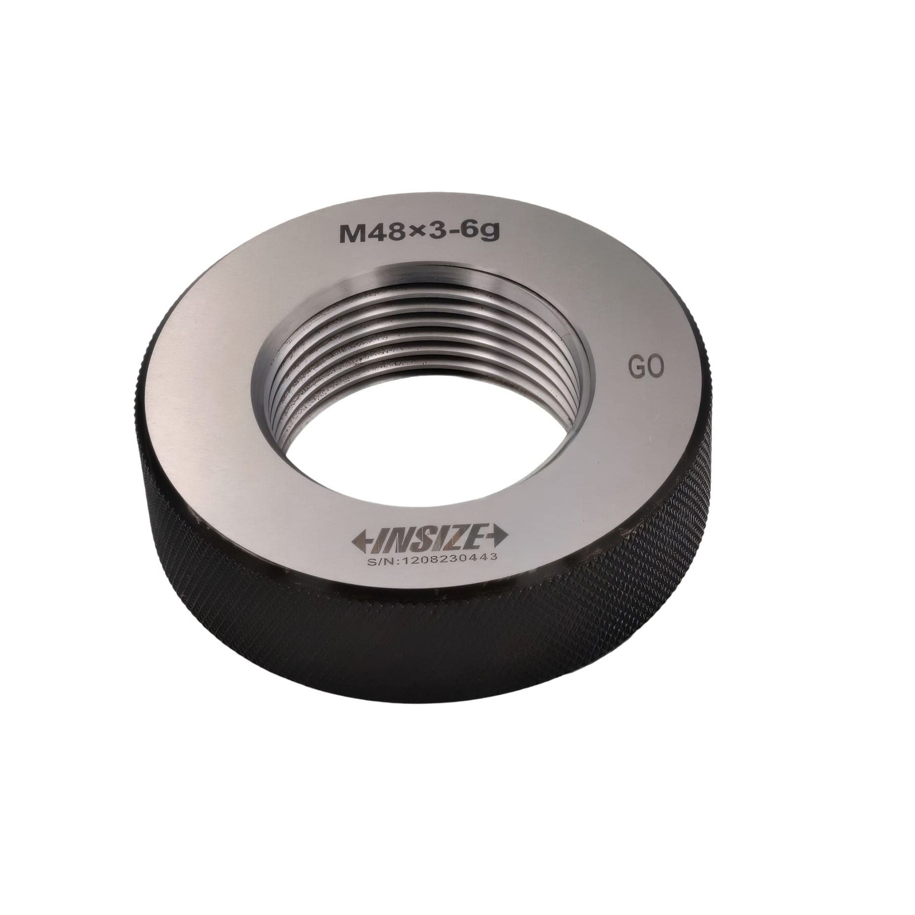 Insize Metric Fine Thread Ring Gauge GO M48 x 3.0 Class 6g Series 4129-48V - Twin Eagle Imports