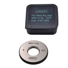 Insize Metric Fine Thread Ring Gauge NOGO M26 x 1.5 Class 6g Series 4129-26RN - Twin Eagle Imports