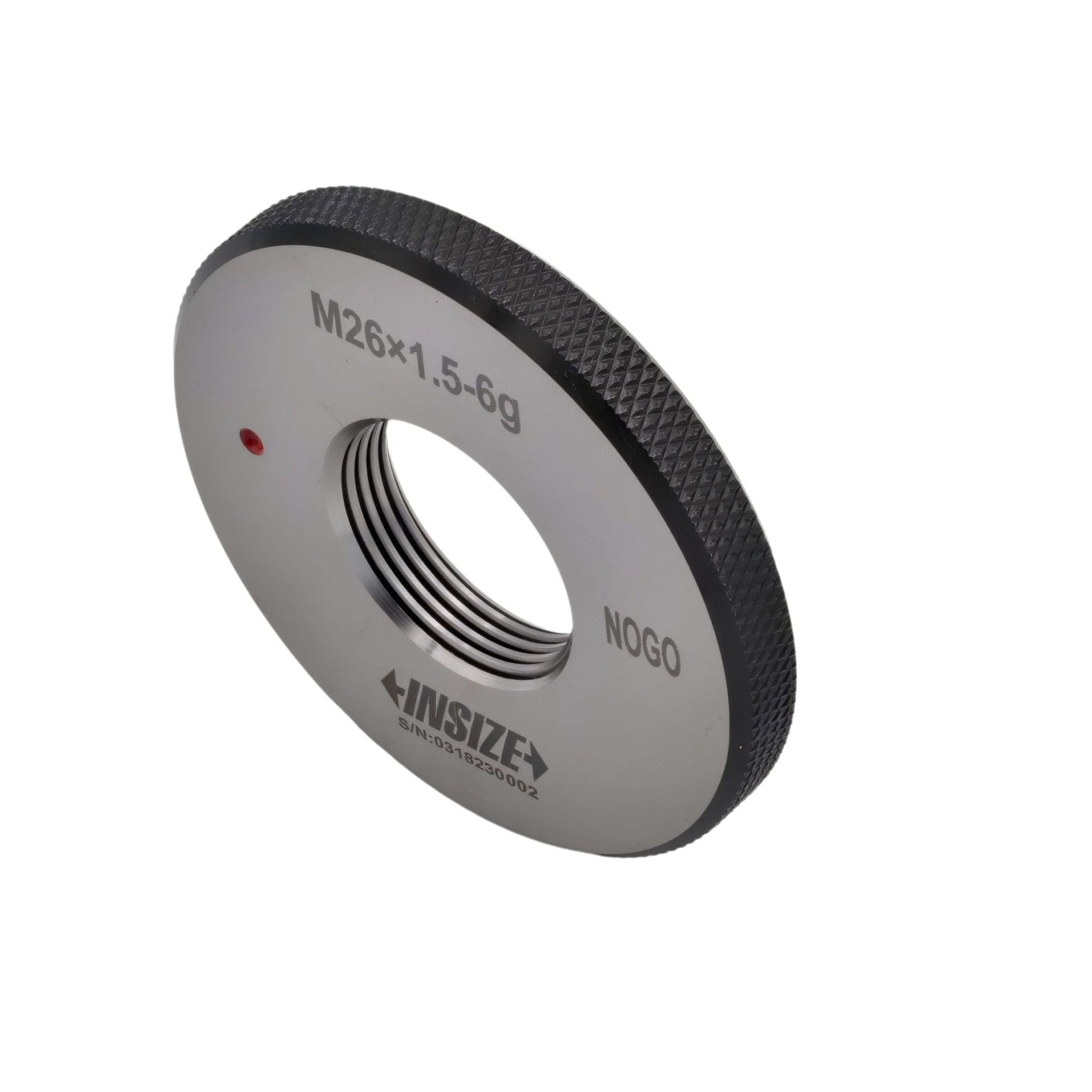 Insize Metric Fine Thread Ring Gauge NOGO M26 x 1.5 Class 6g Series 4129-26RN - Twin Eagle Imports