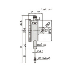Insize Metric Long Stroke Dial Indicator 30mm Range Series 2310-30A - Twin Eagle Imports
