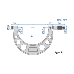 Insize Metric Outside Micrometer 0-150mm Range Series 3206-150A - Twin Eagle Imports