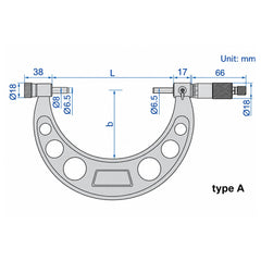 Insize Metric Outside Micrometer 0-150mm Range Series 3206-150A - Twin Eagle Imports