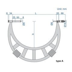 Insize Metric Outside Micrometer 400-500mm Range Series 3205-500 - Twin Eagle Imports