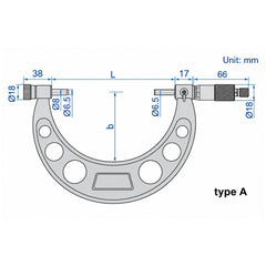 Insize Metric Outside Micrometer 600-700mm Range Series 3206-700 - Twin Eagle Imports