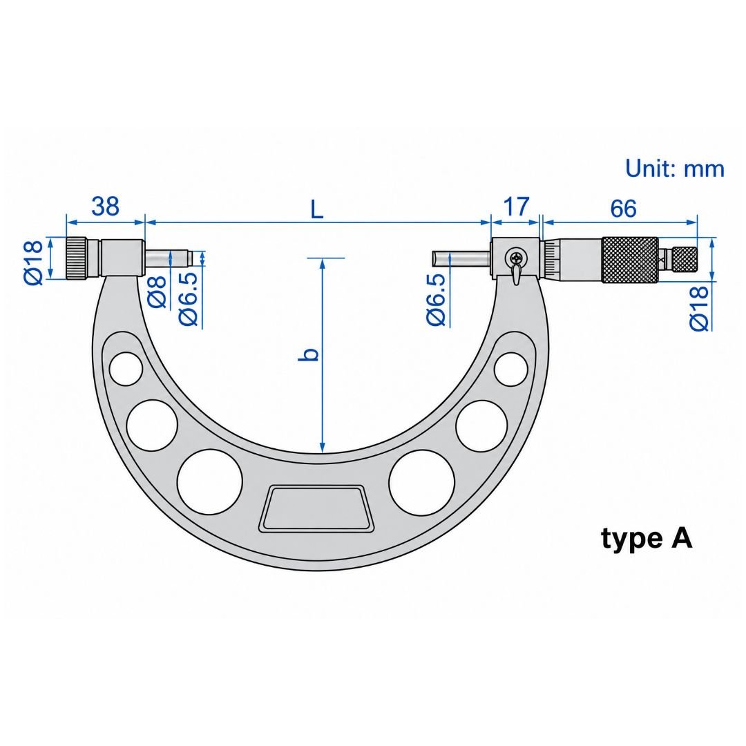 Insize Metric Outside Micrometer 700-800mm Range Series 3206-800 - Twin Eagle Imports