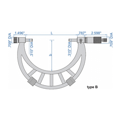Insize Metric Outside Micrometer 800-900mm Range Series 3206-900 - Twin Eagle Imports