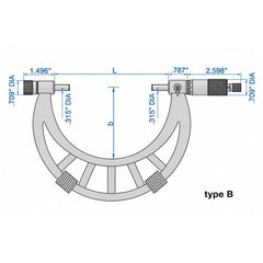 Insize Metric Outside Micrometer 800-900mm Range Series 3206-900 - Twin Eagle Imports
