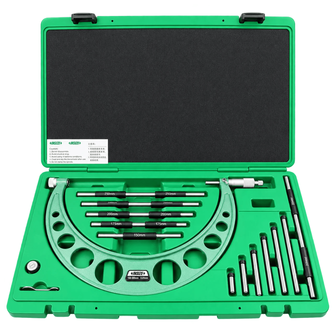 Insize Metric Outside Micrometer Set 150-300mm Range Series 3206-300A - Twin Eagle Imports