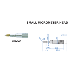 Insize Micrometer Head 0-5mm Range Series 6372-5WS - Twin Eagle Imports