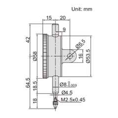 Insize One Revolution Dial Indicator 0.5mm Range Series 2316-05 - Twin Eagle Imports