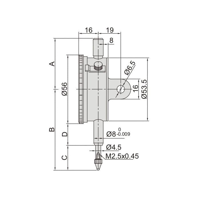 Insize Precision Dial Indicator 1mm Range Series 2313-1A - Twin Eagle Imports
