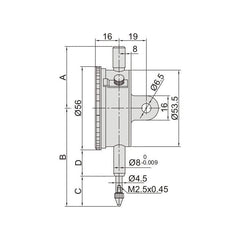 Insize Precision Dial Indicator 1mm Range Series 2313-1A - Twin Eagle Imports