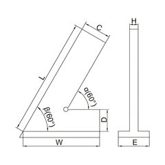 Insize Range 60° Square 200x130mm Series 4762-200 - Twin Eagle Imports