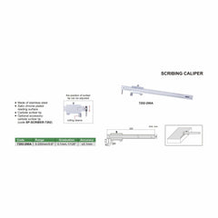 Insize Scribing Caliper 0-200mm/0-8" Range Series 7202-200A - Twin Eagle Imports