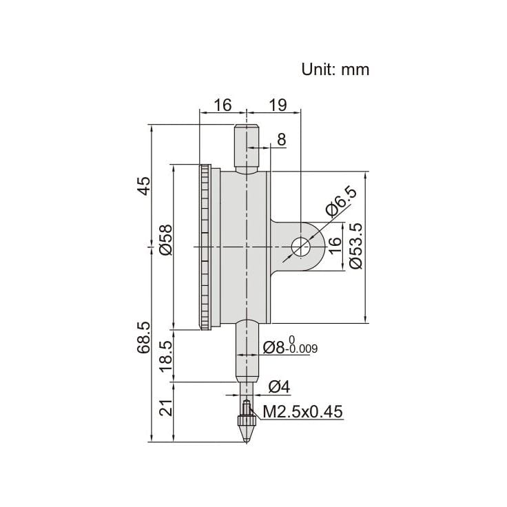 Insize Shockproof Dial Indicator 10mm Range Series 2314-10A - Twin Eagle Imports