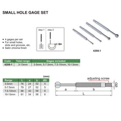 Insize Small Hole Gauge Set 4208-1 - Twin Eagle Imports