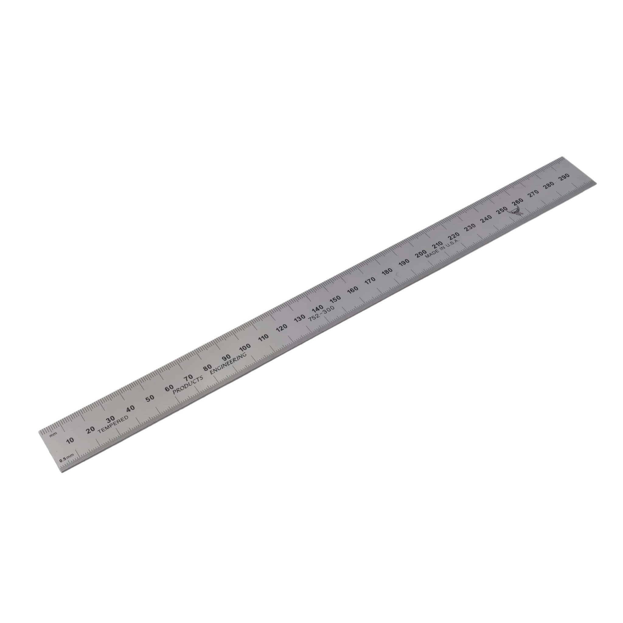 Insize Stainless Steel Ruler 300mm Metric Rule Series 7122-300 - Twin Eagle Imports