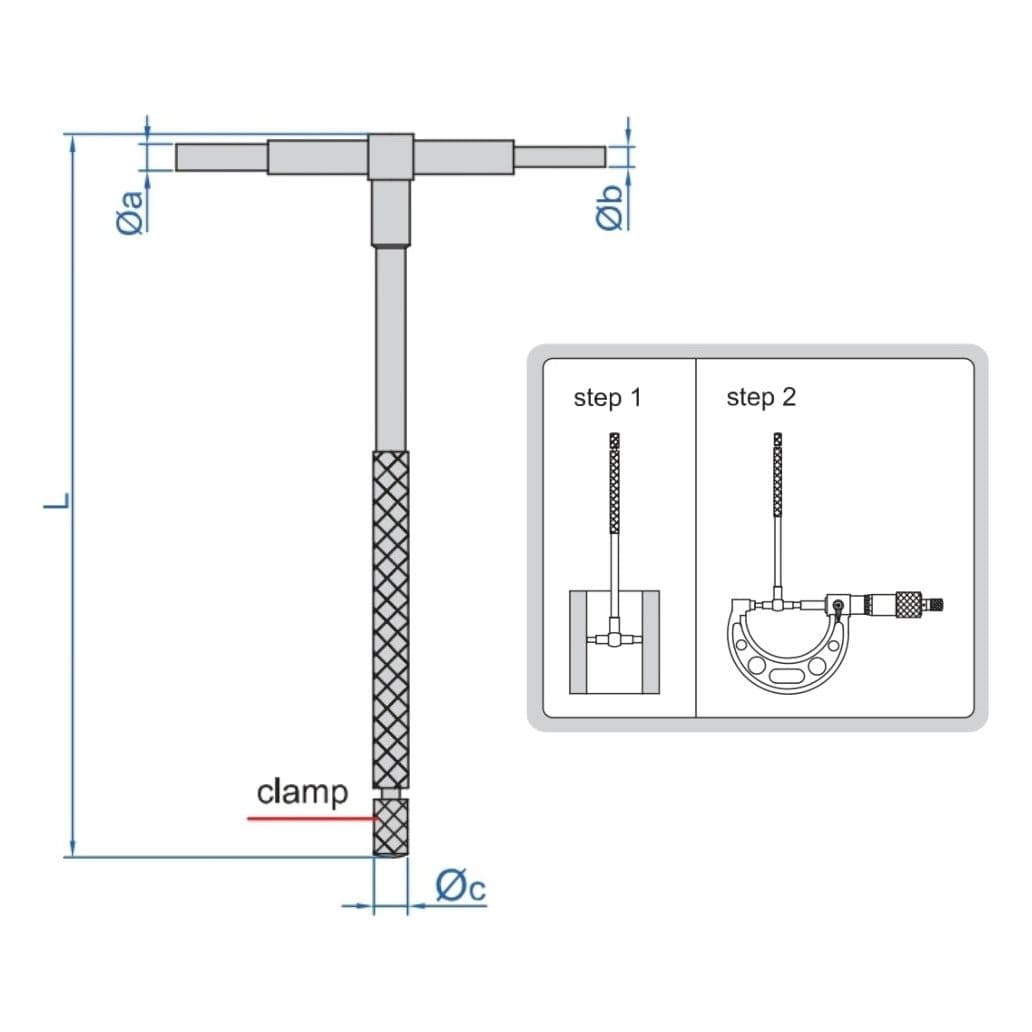 Insize Telescopic Gauge 90-150mm Range Series 4206-F - Twin Eagle Imports