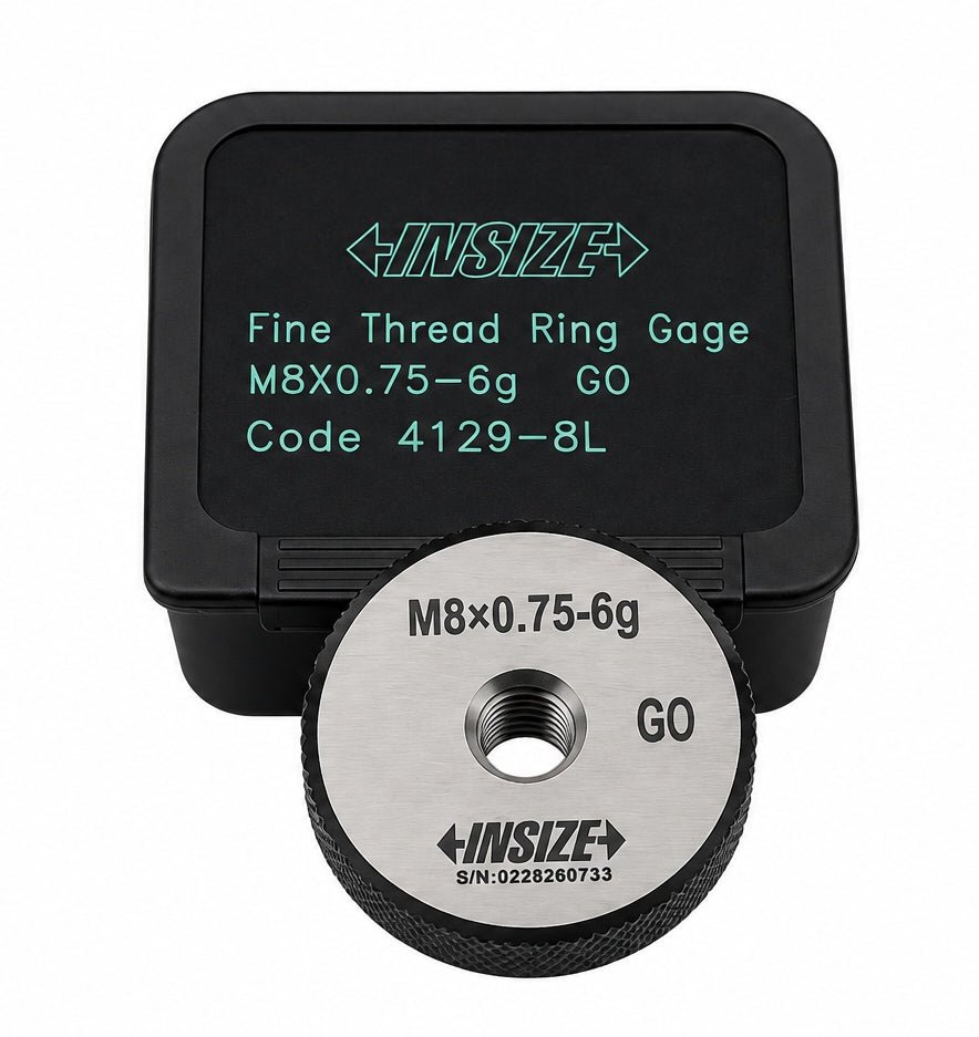 Insize Thread GO Ring Gauge M8 x 0.75mm Series 4139-8L - Twin Eagle Imports