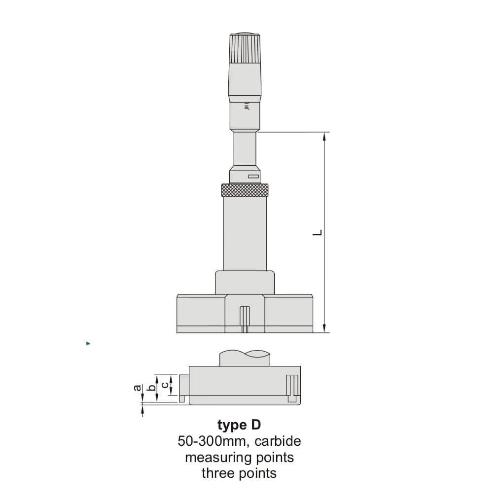 Insize Three Point Internal Micrometer 62-75mm Range Series 3227-75 - Twin Eagle Imports