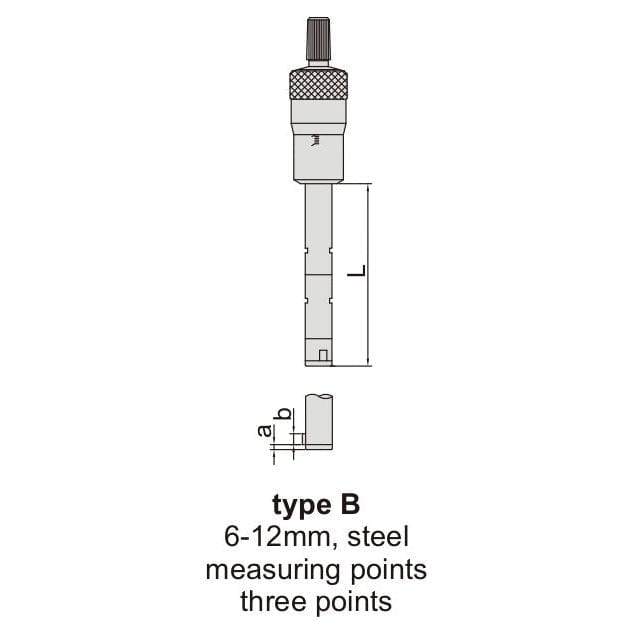 Insize Three Point Internal Micrometer 8-10mm Range Series 3227-10 - Twin Eagle Imports