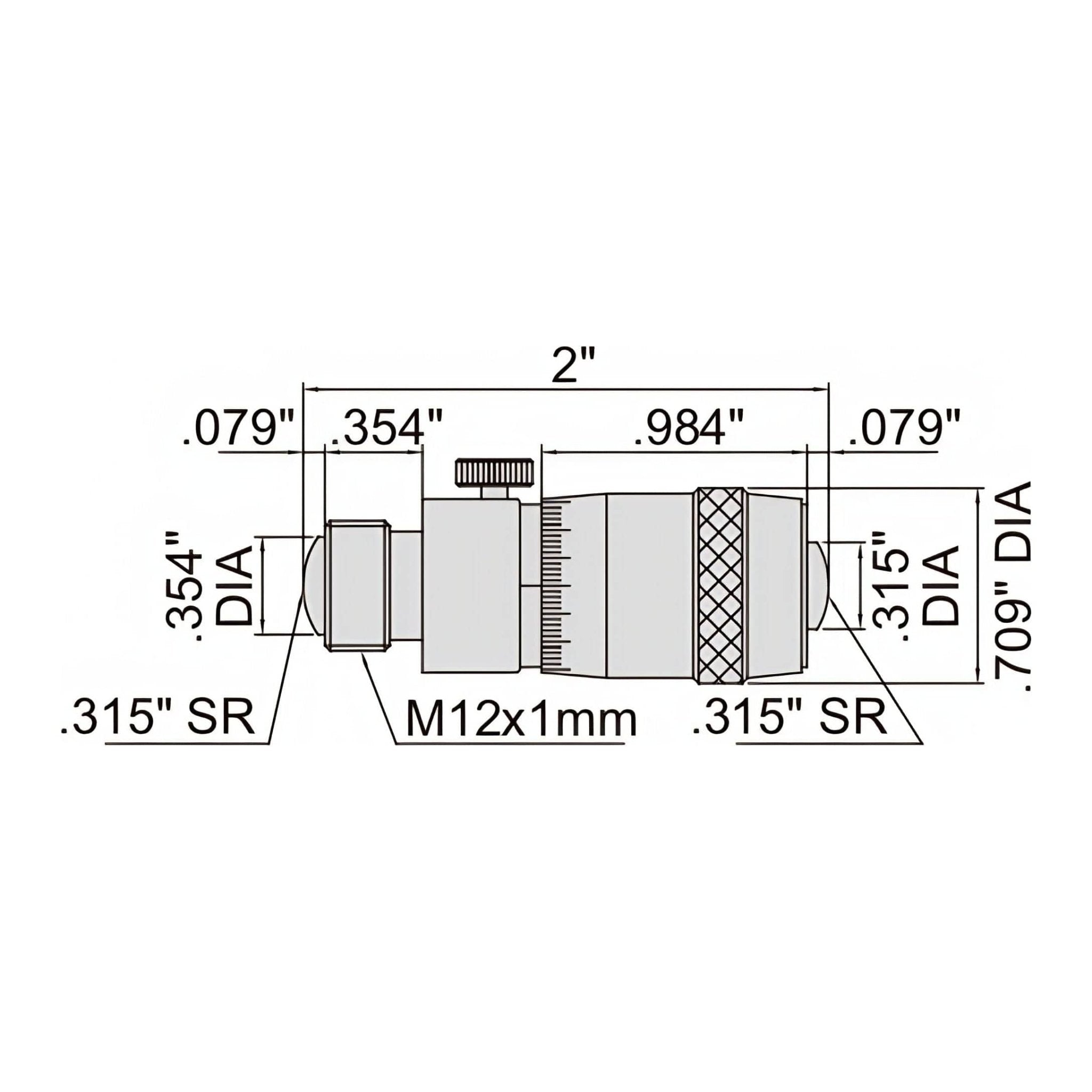 Insize Tubular Inside Micrometer 2-20" Range Series 3222-20 - Twin Eagle Imports