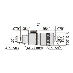Insize Tubular Inside Micrometer 2-6" Range Series 3222-6 - Twin Eagle Imports